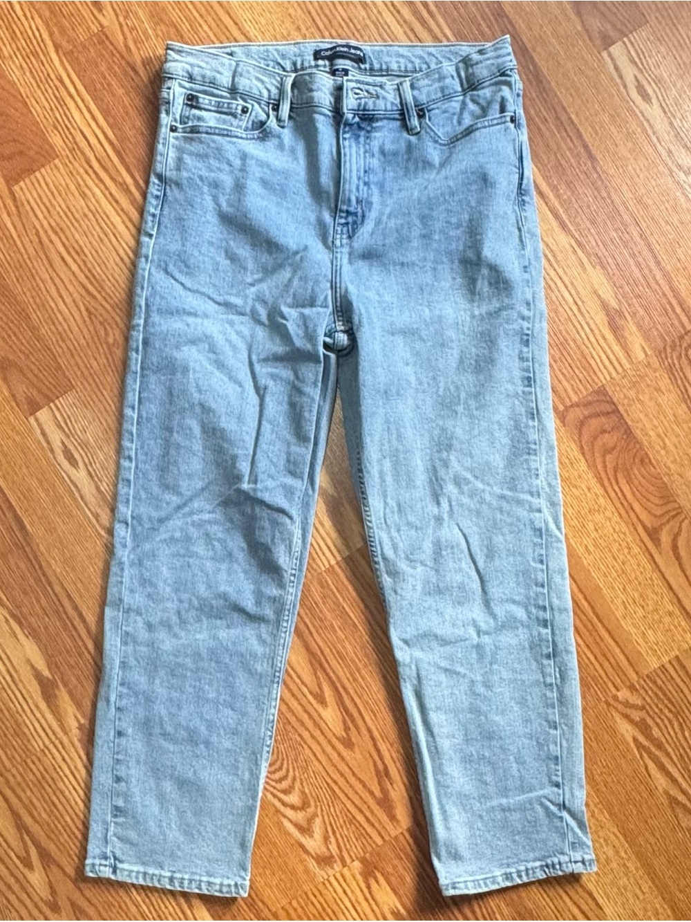 Calvin Klein Jeans High Rise Straight Leg Denim